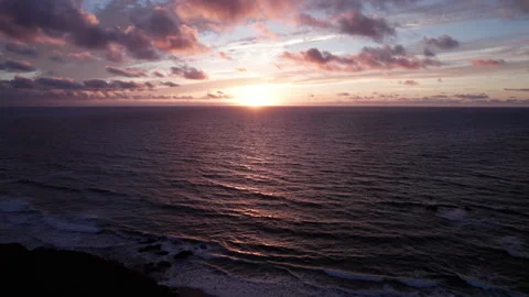 Sunset Reflections on Calm Ocean Waters Stock Footage 312666793