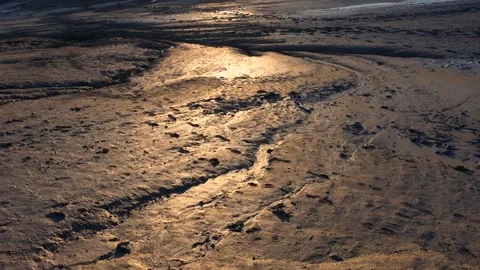 Sunset Reflections on Ground Stock Footage 147514710