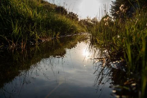 Sunset Reflections Stockfoto's