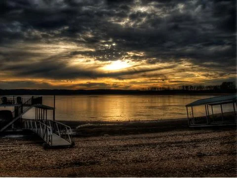 Sunset relfection. 스톡 사진