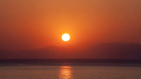 Sunset on remote mediterranean island Stock Footage 76402511