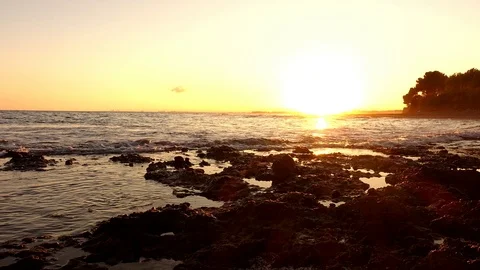 A sunset in the renega by the sea Video stock 101297540