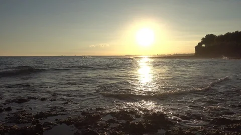 A sunset in the renega by the sea Stock Footage 101298886
