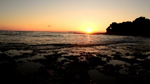 A sunset in the renega by the sea Stock Footage 101300667