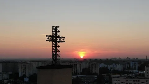 Sunset In Residential Area Stock Footage 97819536