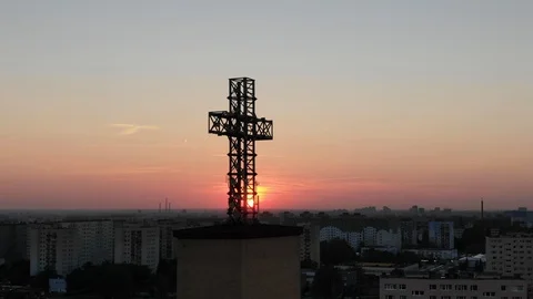 Sunset In Residential Area Stock Footage 97819552