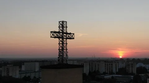 Sunset In Residential Area Stock Footage 97820095