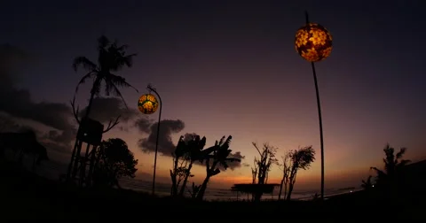 Sunset Restaurant Bali 4k Video stock 44382680