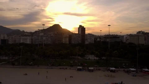 Sunset Reveal Drone Rising Stock Footage 249624752