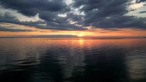 Sunset Reveal over the Bay Stock Footage 291999422