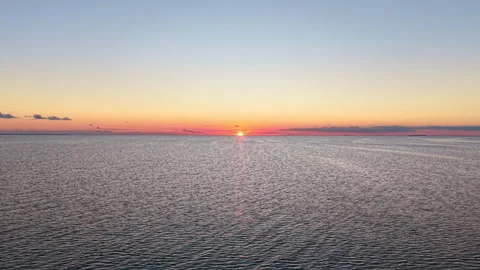 Sunset reveal from the sea Stock-Footage 342731293