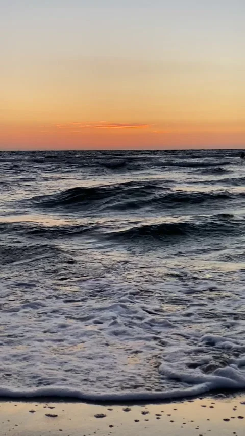 Sunset Rhythms on the Shoreline Stock Footage 272279453