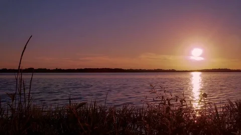 Sunset on Rice Pond Motion Timelapse Abbeville Louisiana 動画素材 84700531