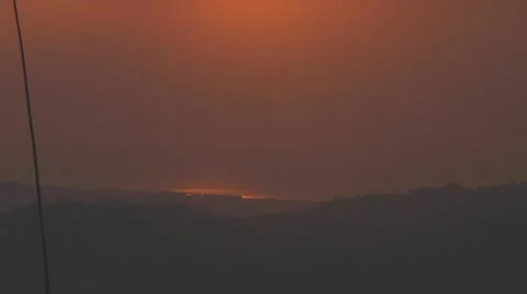 Sunset on riceterraces Stock Footage 10735428