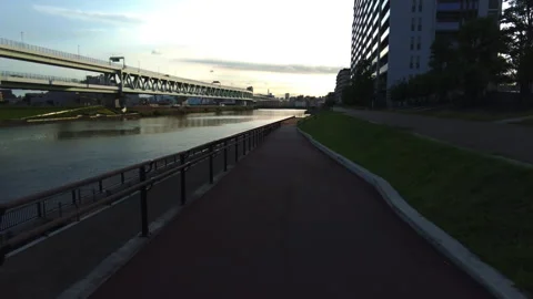 Sunset ride at Sumida River Vídeo Stock 260349786