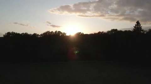 Sunset right to left fast movement Stock Footage 194427686