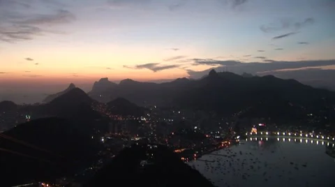 Sunset at Rio de Janeiro and the Christ statue Vídeo Stock 7756671
