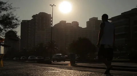Sunset on Rio de Janeiro Stock Footage 29644633