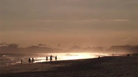 Sunset at Rio de Janeiro - September 10th, 2010 - Rio de Janeiro, Brazil Stock Footage 315594616