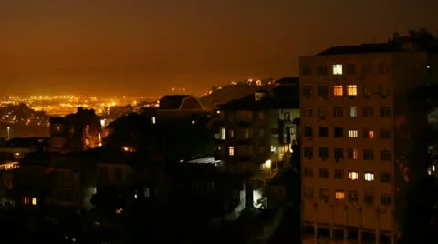 Sunset on Rio de Janeiro/Brazil. Timelapse Stockbeeldmateriaal 10899074