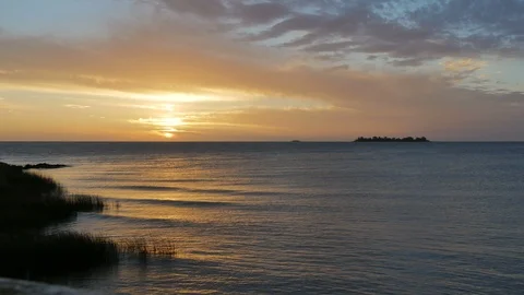 Sunset on the Rio de la Plata. Stock Footage 85625546