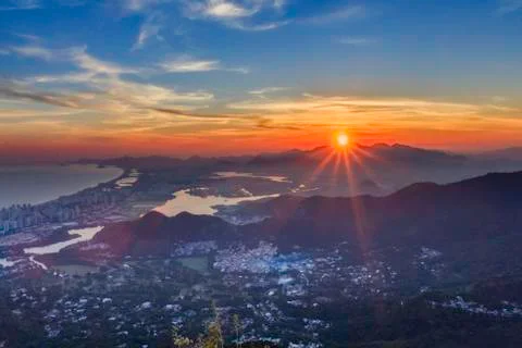 Sunset in Rio Stock Photos