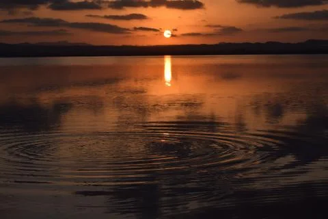 Sunset ripples 写真素材