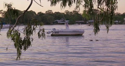 Sunset at the river - 4K (UltraHD) Stock Footage 39744392