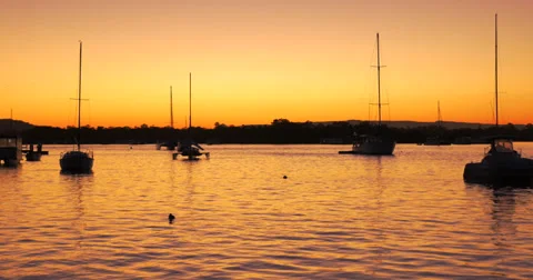 Sunset at the river - 4K (UltraHD) Stock Footage 39745983