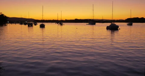 Sunset at the river - 4K (UltraHD) Stock Footage 39746298