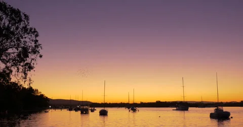 Sunset at the river - 4K (UltraHD) Stock Footage 39746355