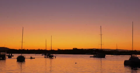 Sunset at the river - 4K (UltraHD) Stock Footage 39746696