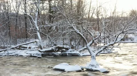 Sunset on river Stock Footage 10919623
