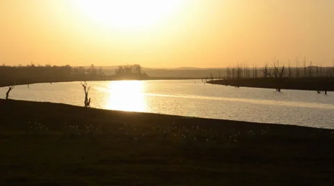 A sunset River Stock Footage 36792397