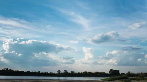 Sunset on the river Stock Footage 43313116