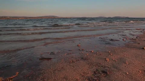 Sunset on the river Stock Footage 49927736