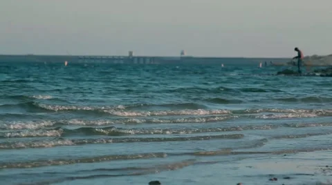 Sunset on the river Stock Footage 49927754