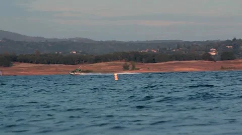 Sunset on the river Stock Footage 49927784