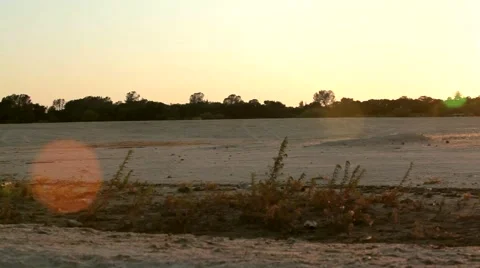 Sunset on the river Stock Footage 49927809