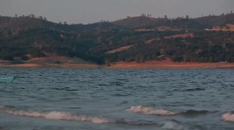 Sunset on the river Stock Footage 49927831