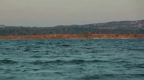 Sunset on the river Stock Footage 49927845