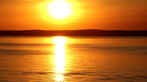 Sunset in the River Stock Footage 63825041
