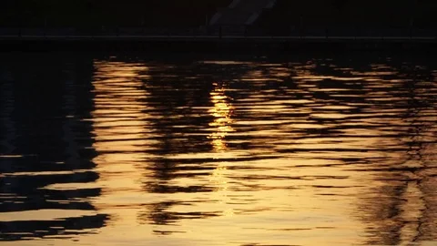 Sunset on river Stock Footage 82474984
