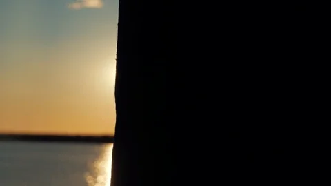 Sunset on the river Stock Footage 86689268