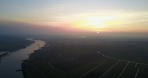 Sunset with river Stock Footage 101852238