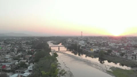 Sunset on the river Stock Footage 153516706