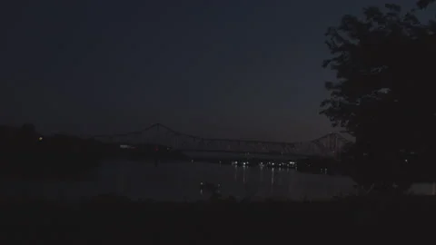 Sunset on the river Stock Footage 171592676