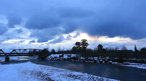 Sunset on the river Kodori, Abkhazia, Full HD Video stock 59134045