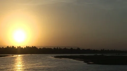 Sunset River Nile Video stock 93270875