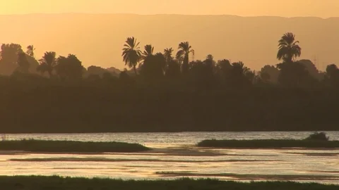 Sunset River Nile Video stock 93270876